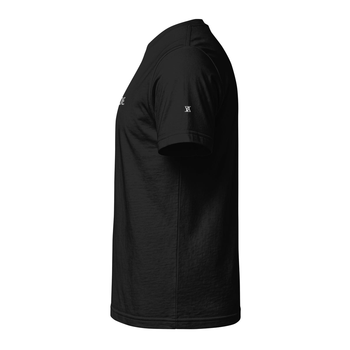 BECOME. Fine Jersey Tee in Black, side view