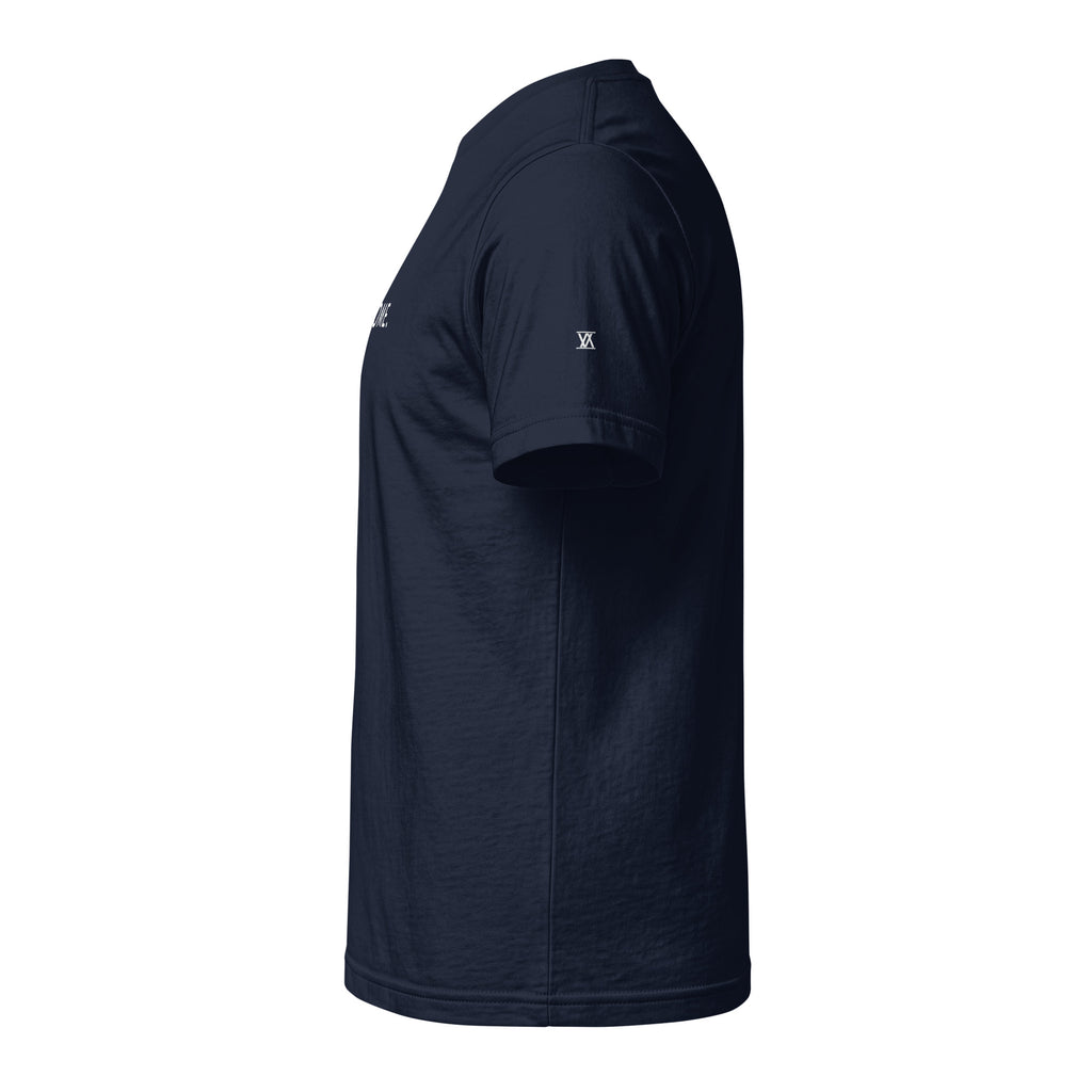 BECOME. Fine Jersey Tee in Navy, side view