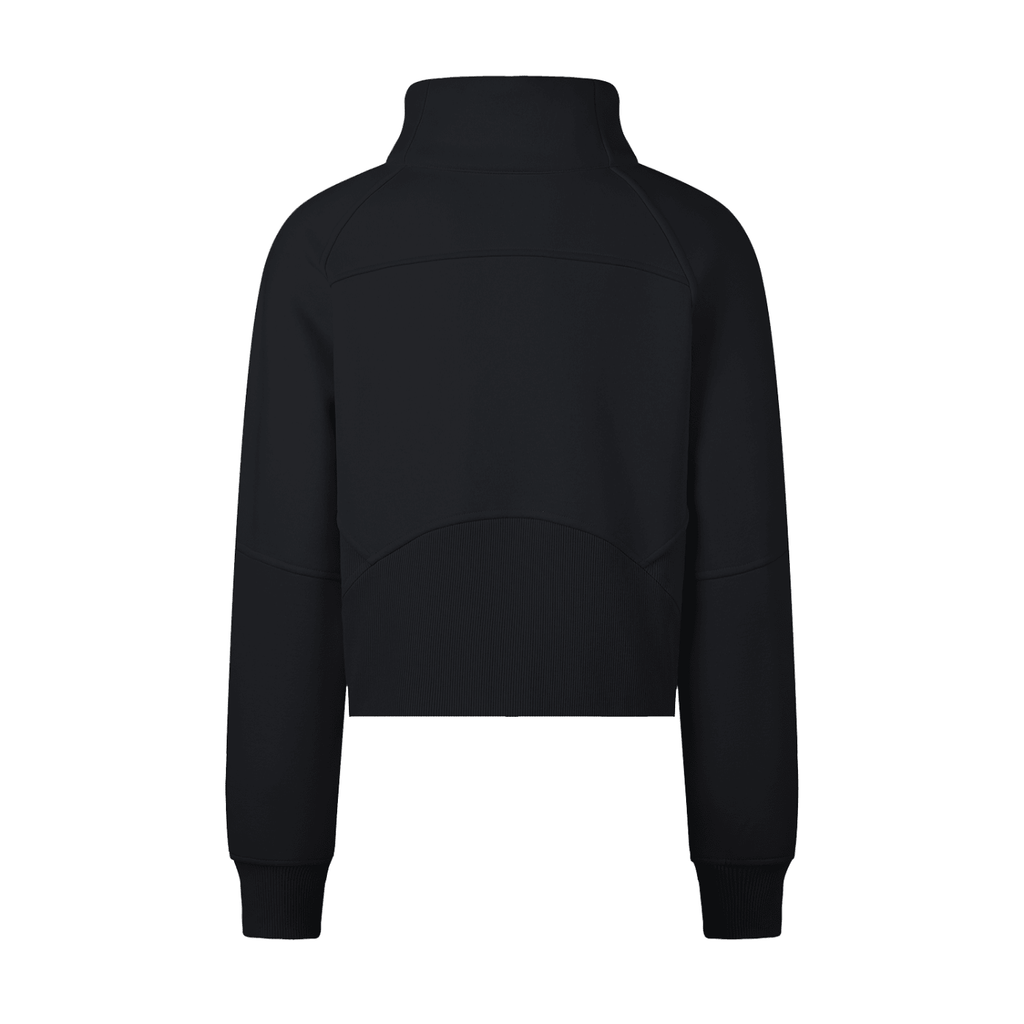 Vision Amplified - Ladies Cropped Half - Zip Sweatshirt Dark
