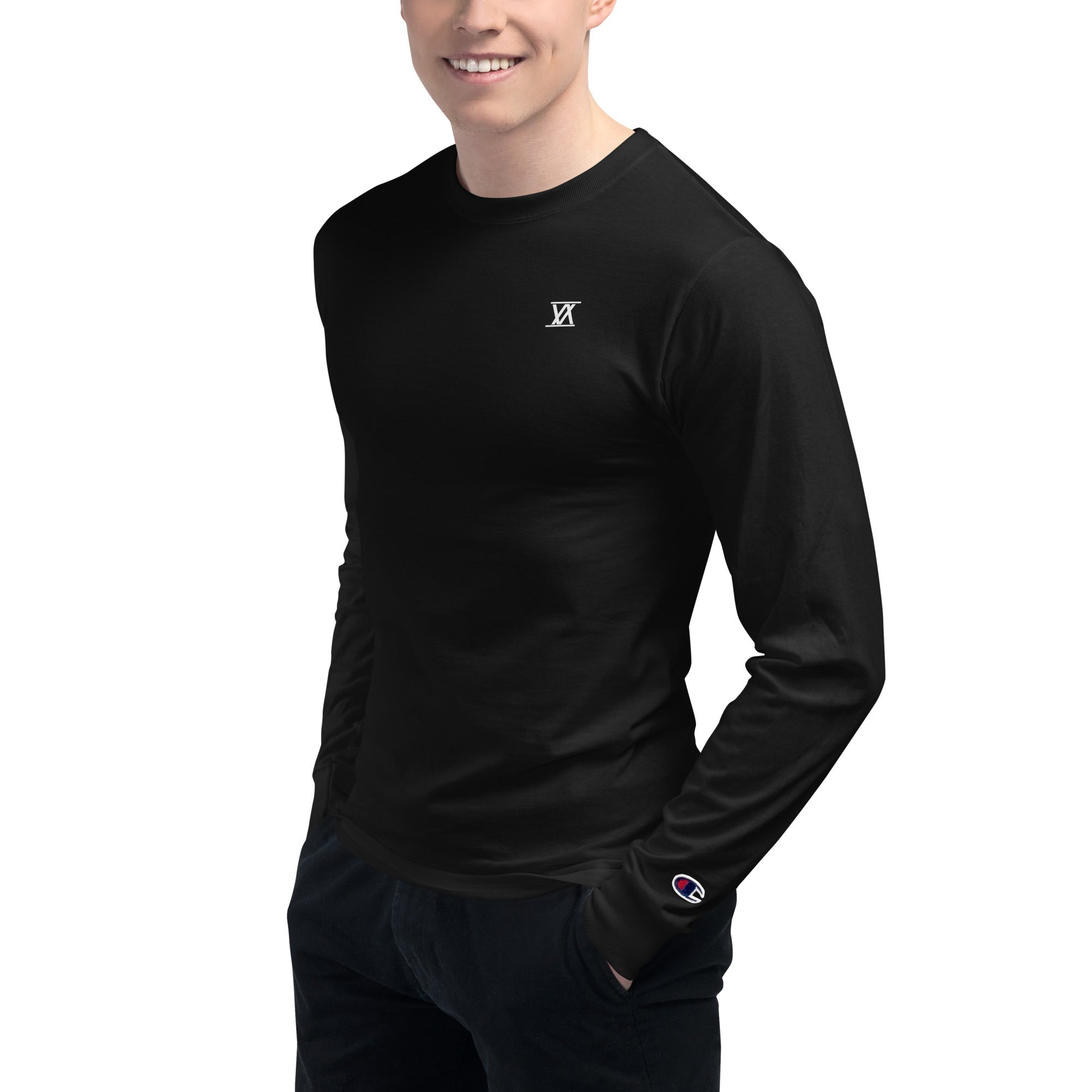 Vision Amplified Men's Champion Long Sleeve Shirt in Black