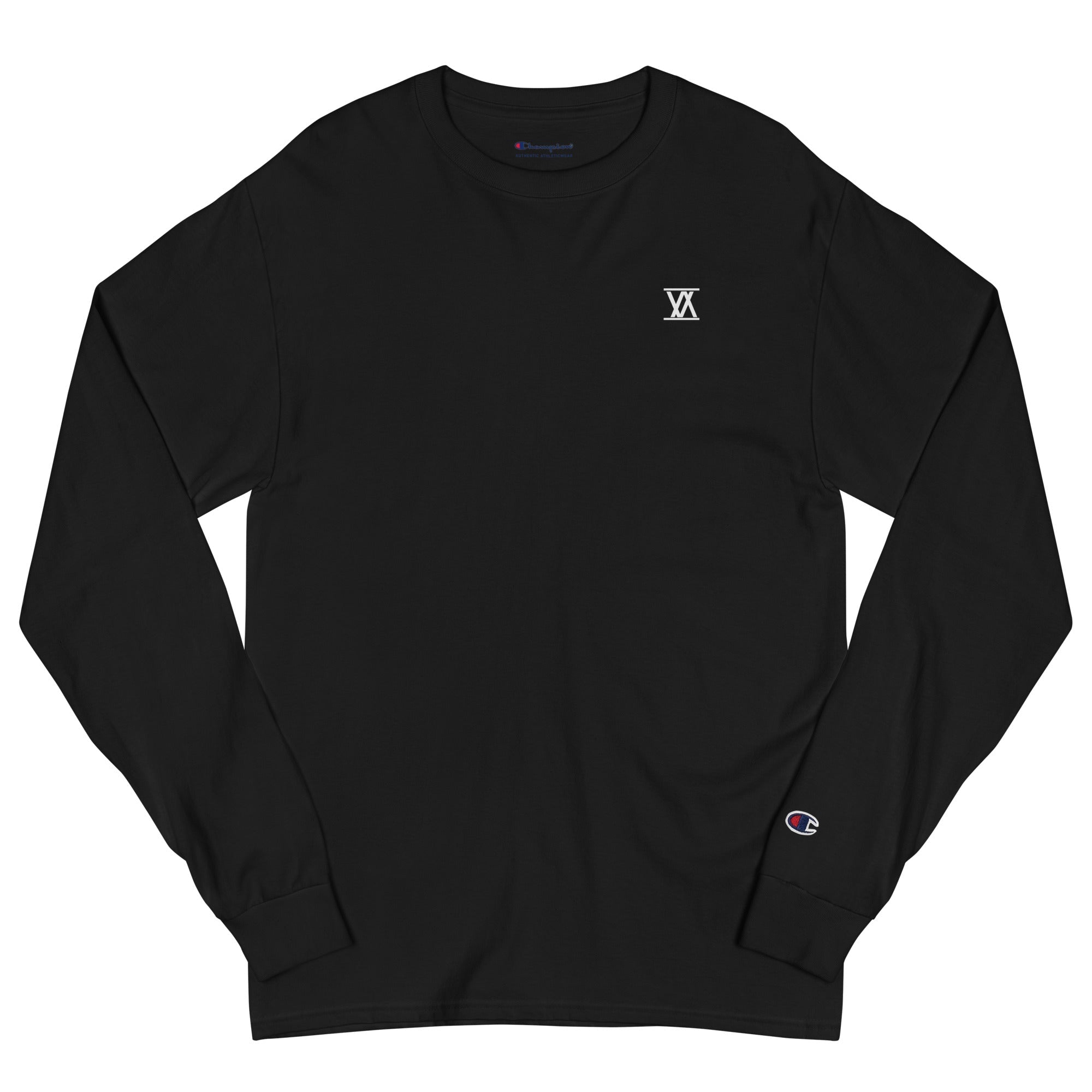 Close up of Champion C logo on left sleeve - Vision Amplified