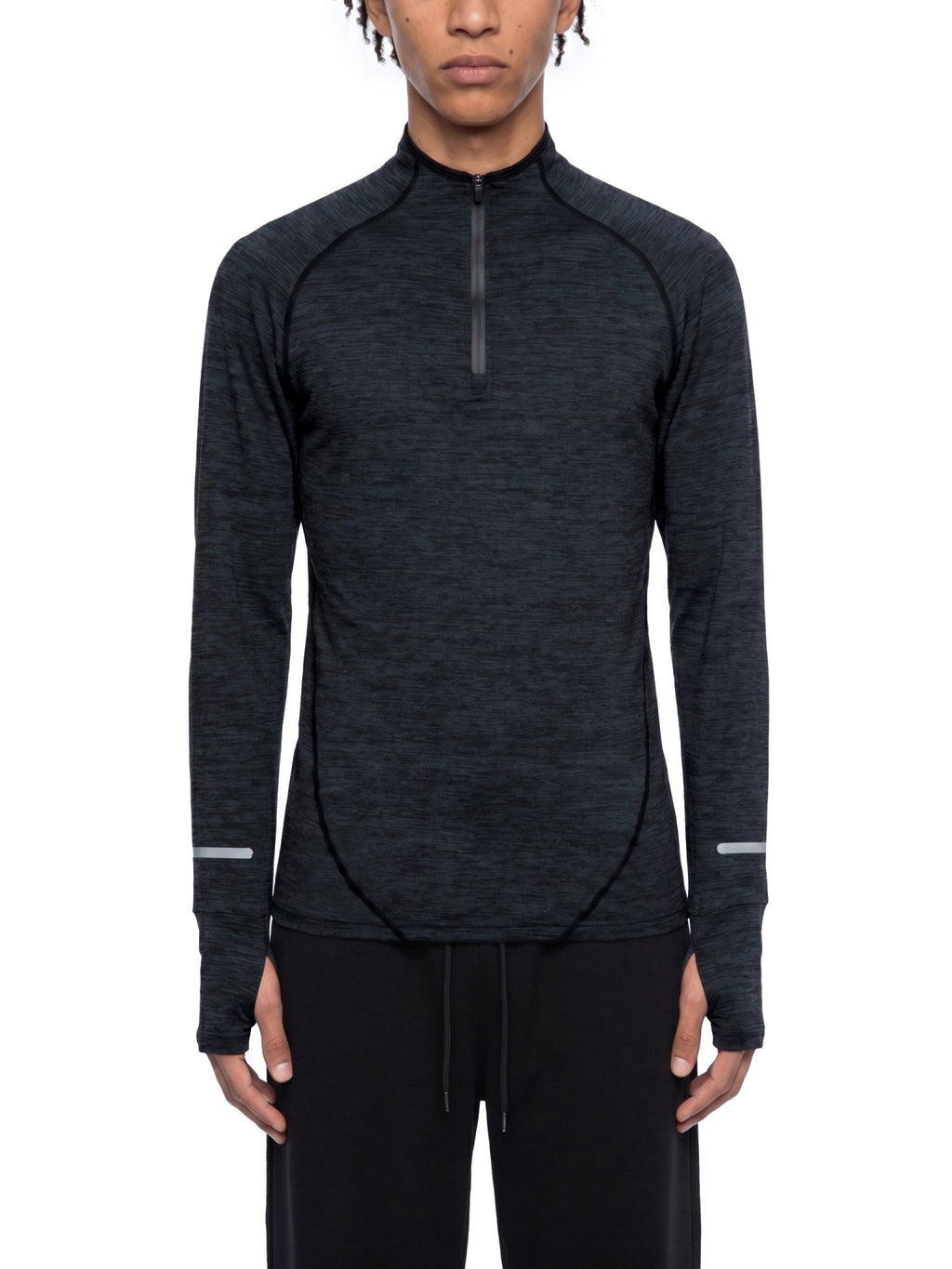 Vision Amplified - Men's Quarter - Zip Raglan Training T-Shirt Dark - Vision Amplified