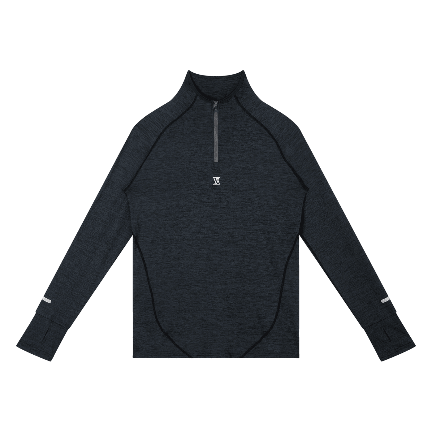 Vision Amplified - Men's Quarter - Zip Raglan Training T-Shirt Dark - Vision Amplified