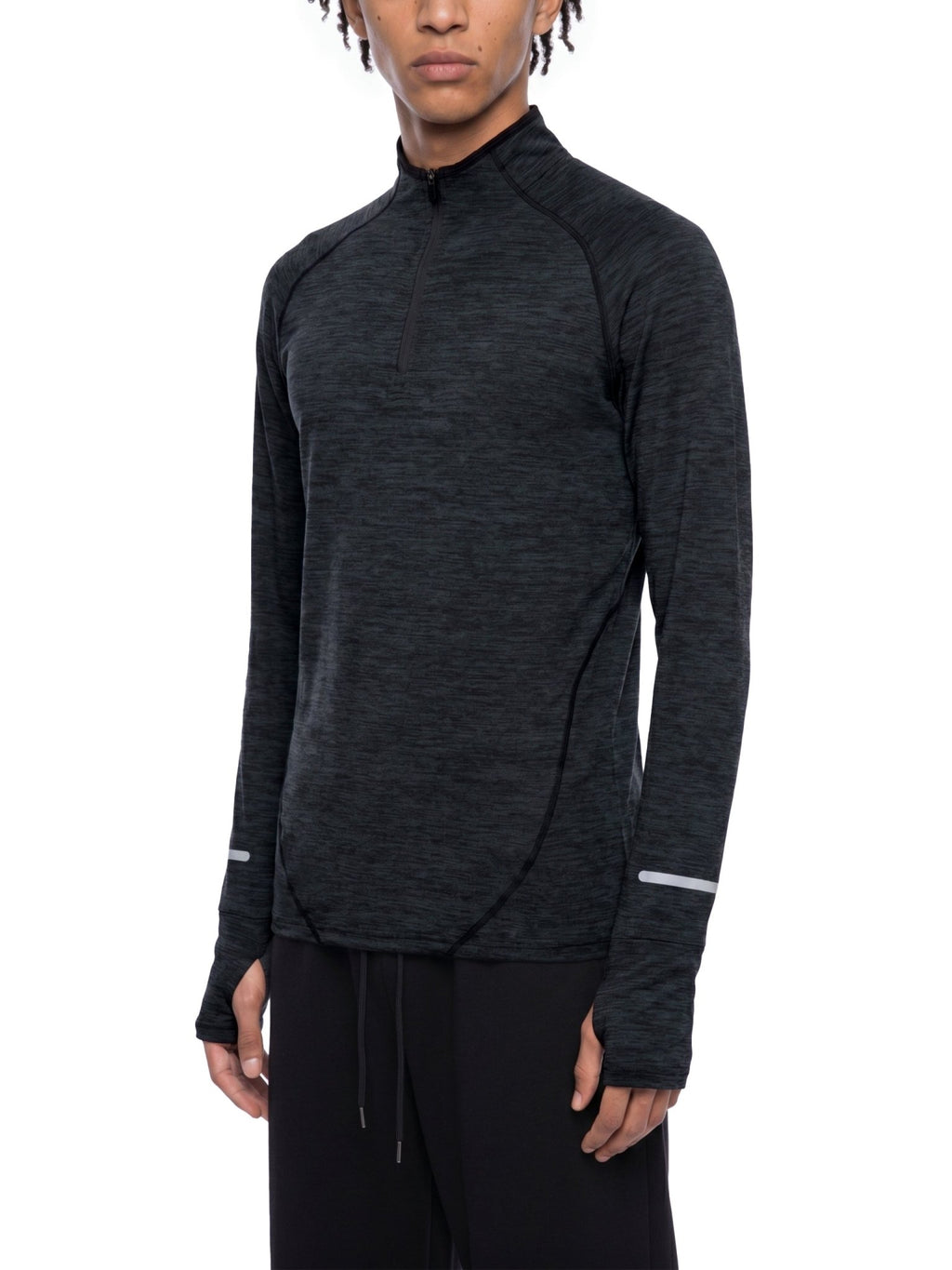 Vision Amplified - Men's Quarter - Zip Raglan Training T-Shirt Dark - Vision Amplified